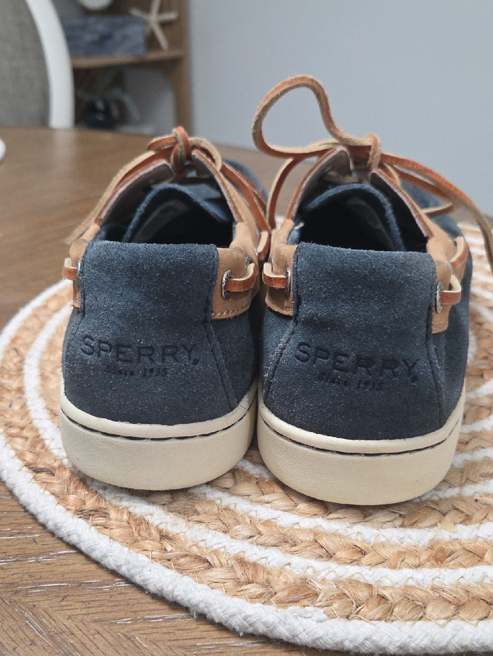 Sperry Mens Suede 2 Eye Boat Shoes, Size 9 - Picture 5 of 9